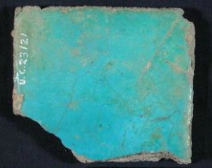 Dynasty 18, blue faience tile - Copyright of the Petrie Museum of Egyptian Archaeology, UCL